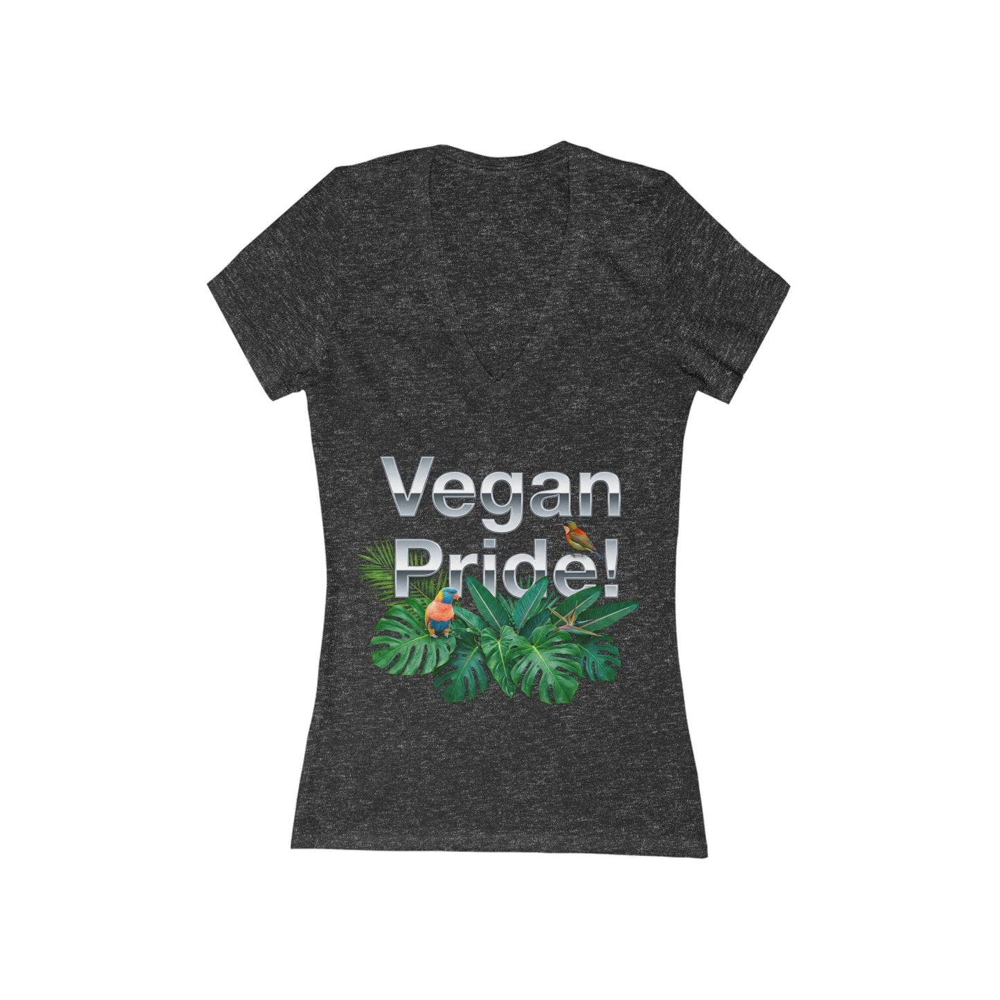 Vegan Pride V - Neck Tee — "Design Your Values, Design Your Future" - ConsciousValues