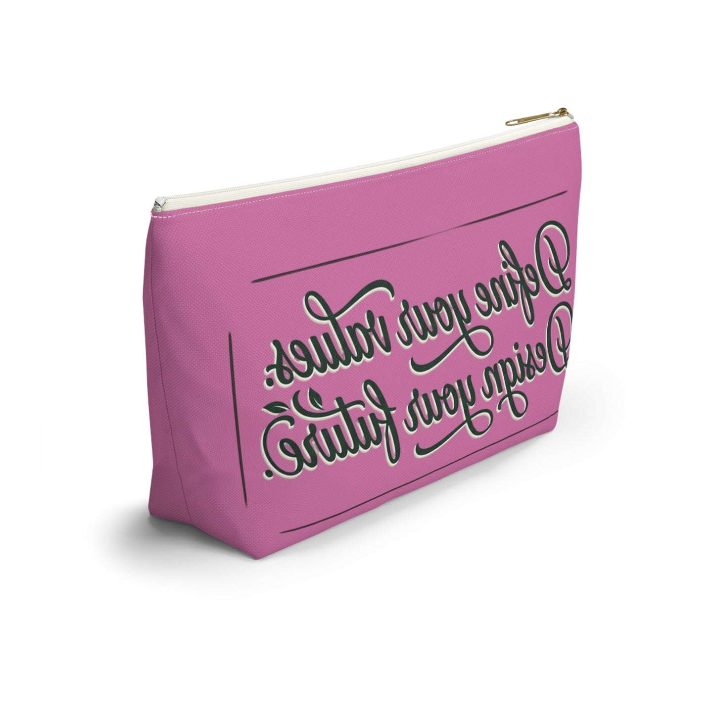Vegan Slogan Accessory Pouch makeup bag w T - bottom - ConsciousValues