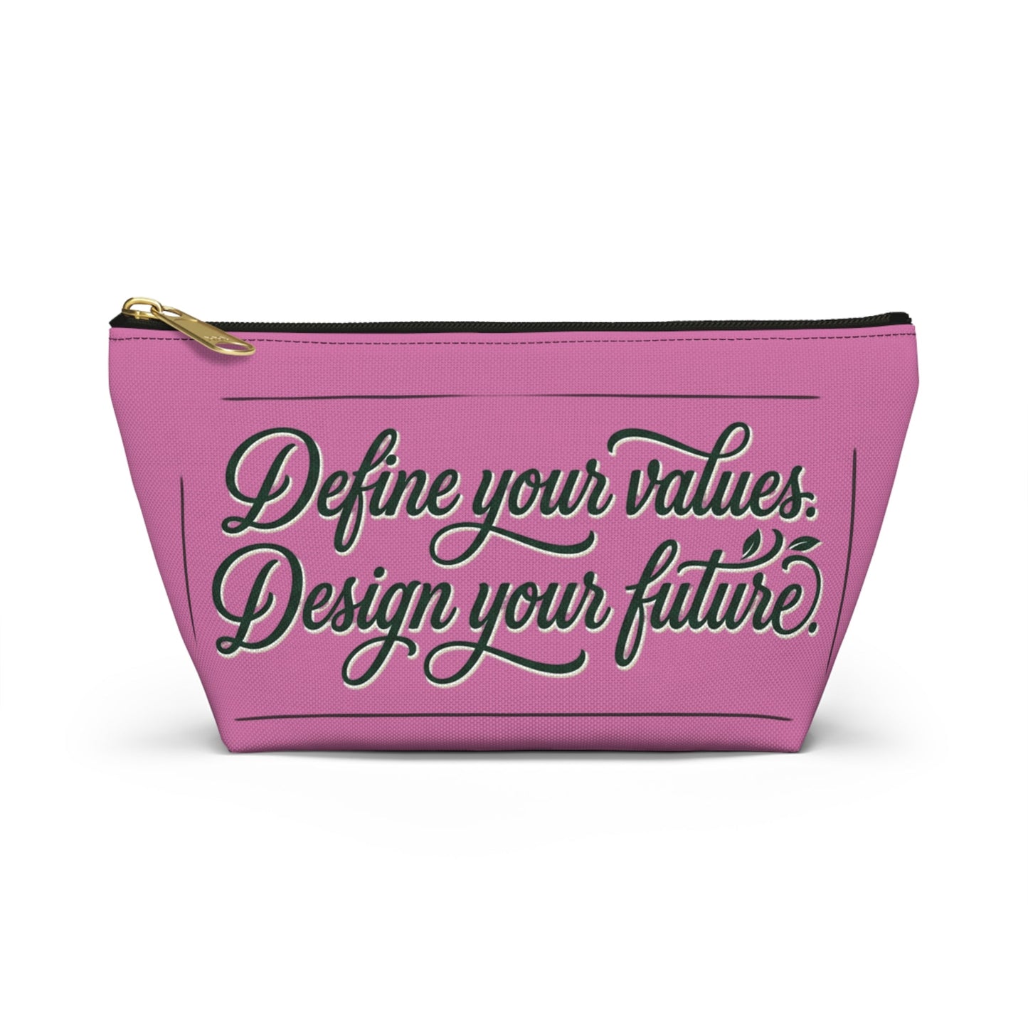 Vegan Slogan Accessory Pouch makeup bag w T - bottom - ConsciousValues