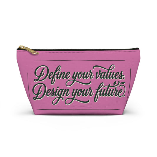Vegan Slogan Accessory Pouch makeup bag w T - bottom - ConsciousValues
