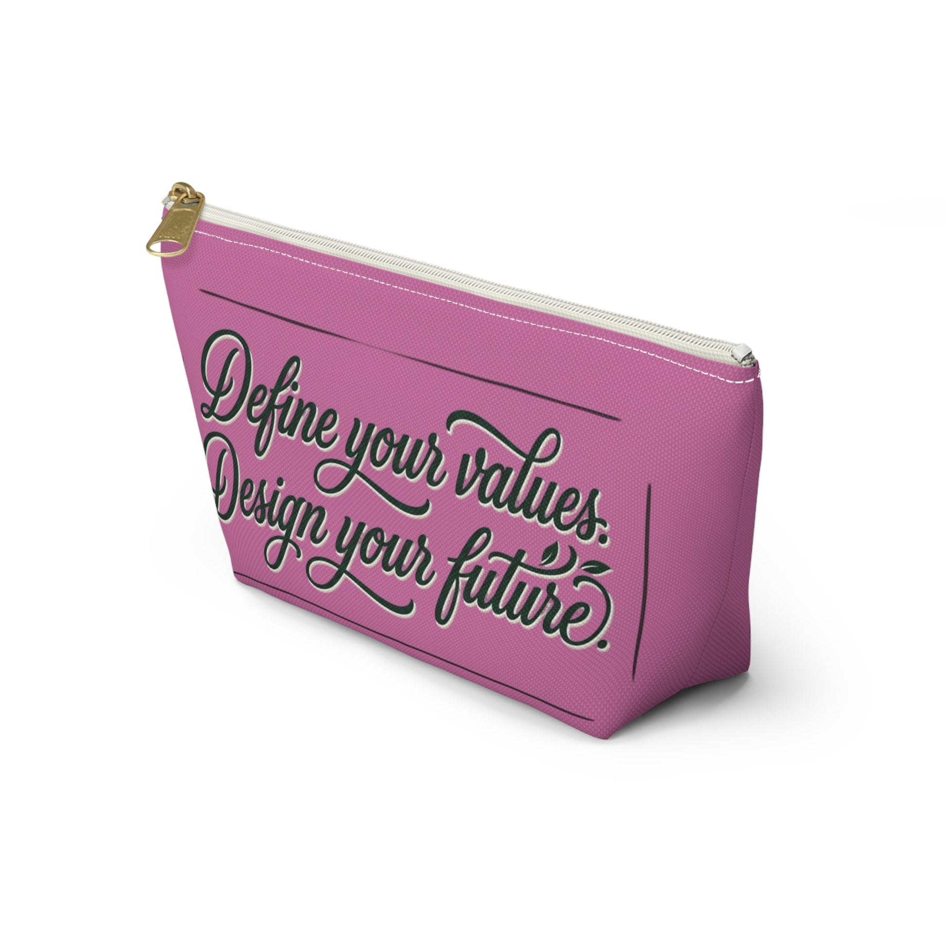 Vegan Slogan Accessory Pouch makeup bag w T - bottom - ConsciousValues