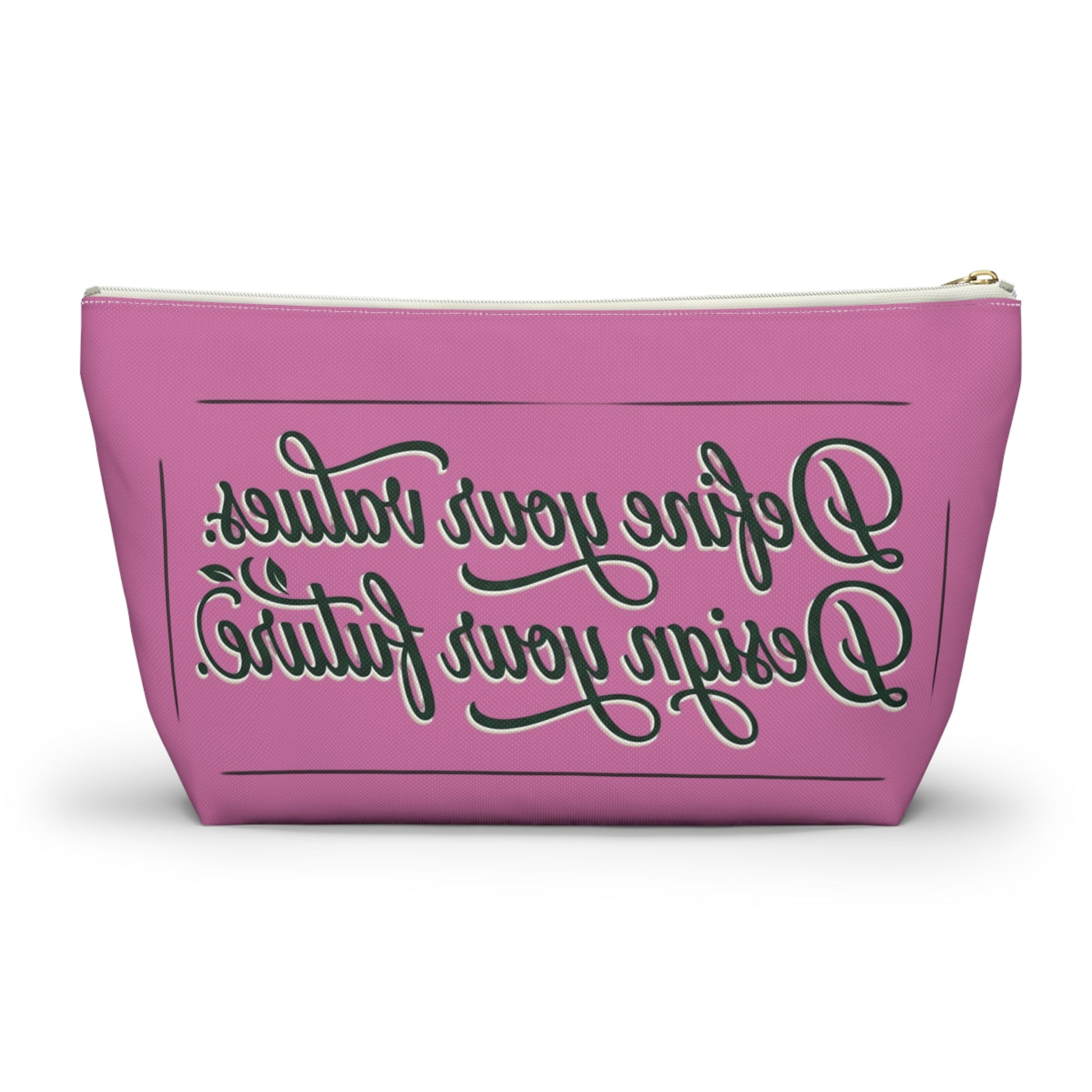 Vegan Slogan Accessory Pouch makeup bag w T - bottom - ConsciousValues