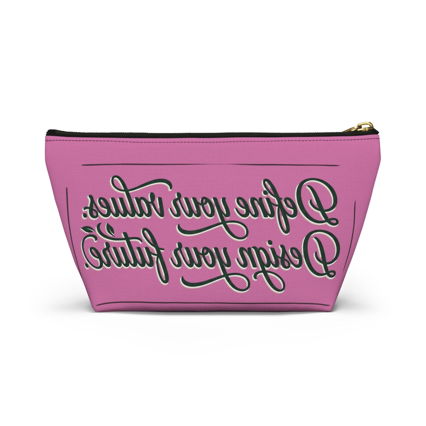 Vegan Slogan Accessory Pouch makeup bag w T - bottom - ConsciousValues
