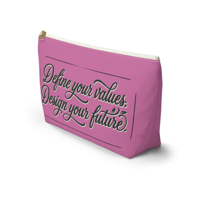 Vegan Slogan Accessory Pouch makeup bag w T - bottom - ConsciousValues