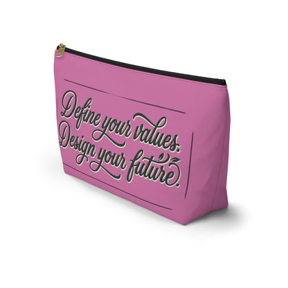 Vegan Slogan Accessory Pouch makeup bag w T - bottom - ConsciousValues