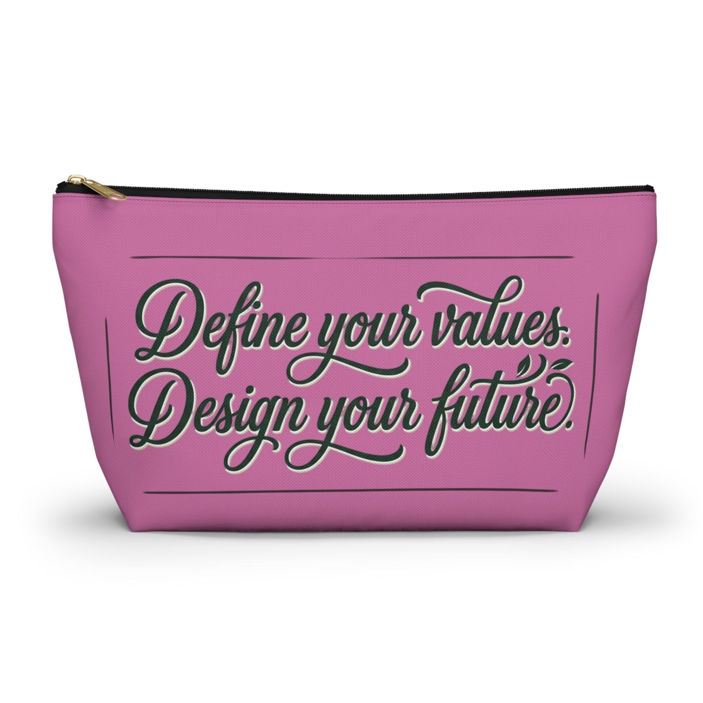 Vegan Slogan Accessory Pouch makeup bag w T - bottom - ConsciousValues