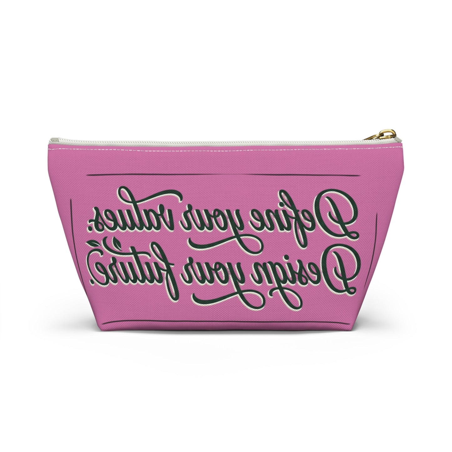 Vegan Slogan Accessory Pouch makeup bag w T - bottom - ConsciousValues
