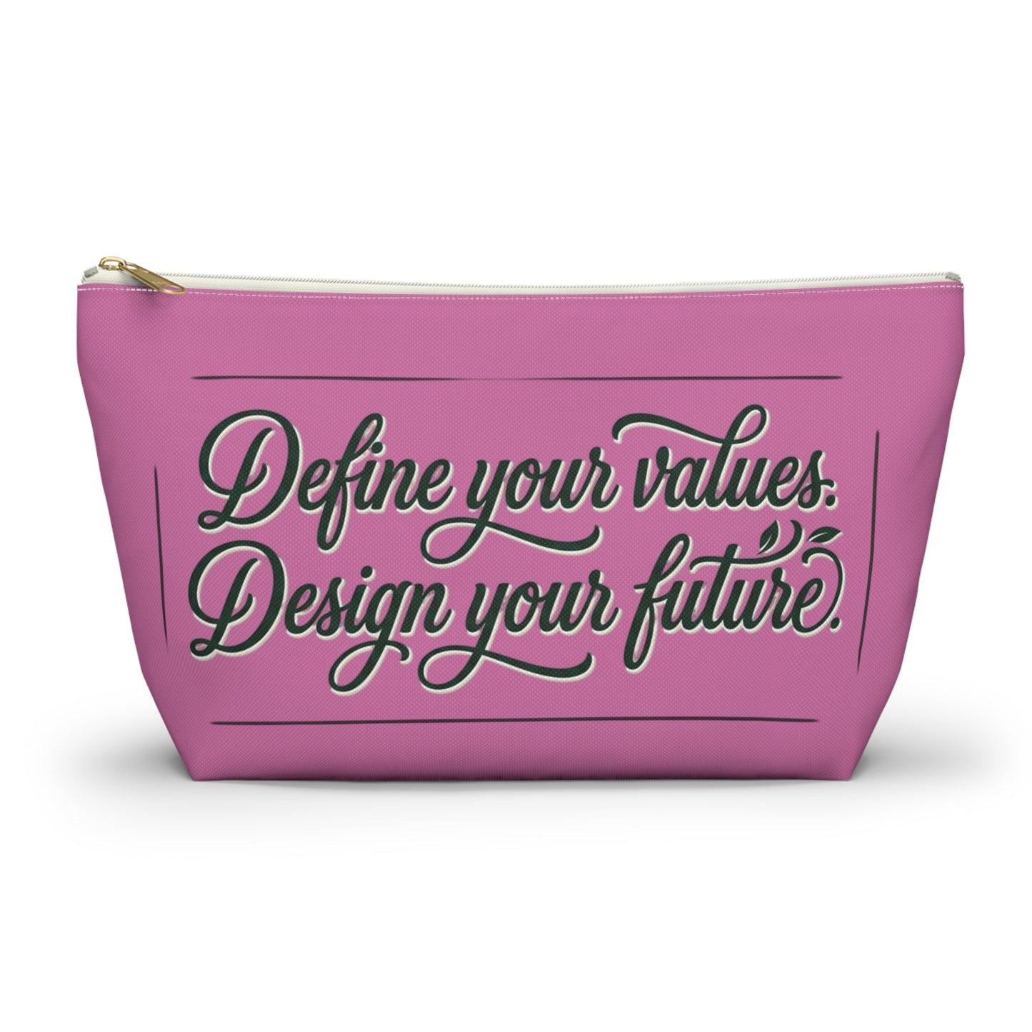Vegan Slogan Accessory Pouch makeup bag w T - bottom - ConsciousValues