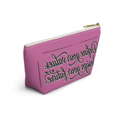 Vegan Slogan Accessory Pouch makeup bag w T - bottom - ConsciousValues