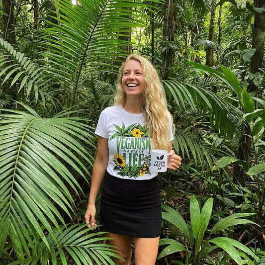 Veganism Is a Way of Life T-Shirt — Vegan Pride Slogan Plant-Based Tee - ConsciousValues