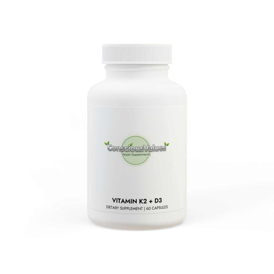 Vitamin K2 + D3 Supplement (60 Capsules) - ConsciousValues