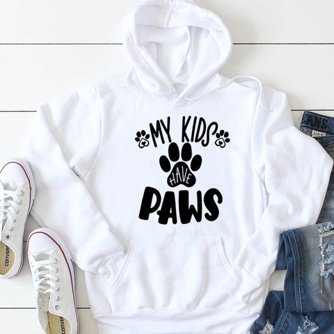 My Kids Have Paws Pullover Hoodie! Show your Support For Animals! - ConsciousValues