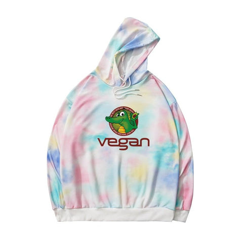 New Tie Dyed Hoodie Pull Over Vegan Logo for Women! - ConsciousValues