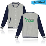 Powered By Plants Vegan Print Baseball Style Jacket! - ConsciousValues