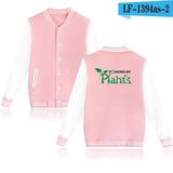 Powered By Plants Vegan Print Baseball Style Jacket! - ConsciousValues