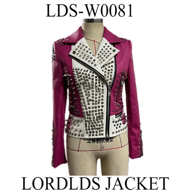 Faux Leather Motorcycle Jacket  Leather Print Jacket Lordlds