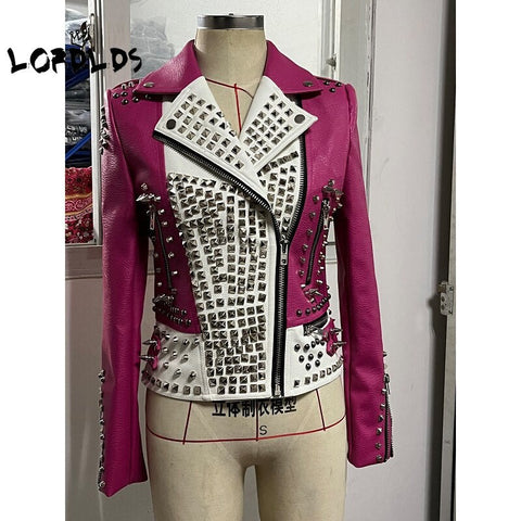 Studded PU Vegan Leather Heavy Metal Jacket for Women! - ConsciousValues