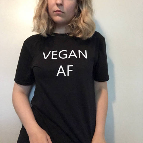 Vegan AF Veganism T-Shirt (Unisex) - Animal Rights Activism Pride! (See Notes) - ConsciousValues