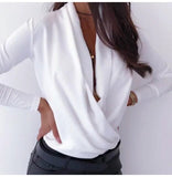 Women's Long Sleeve Top! Sexy Deep V Neck! - ConsciousValues